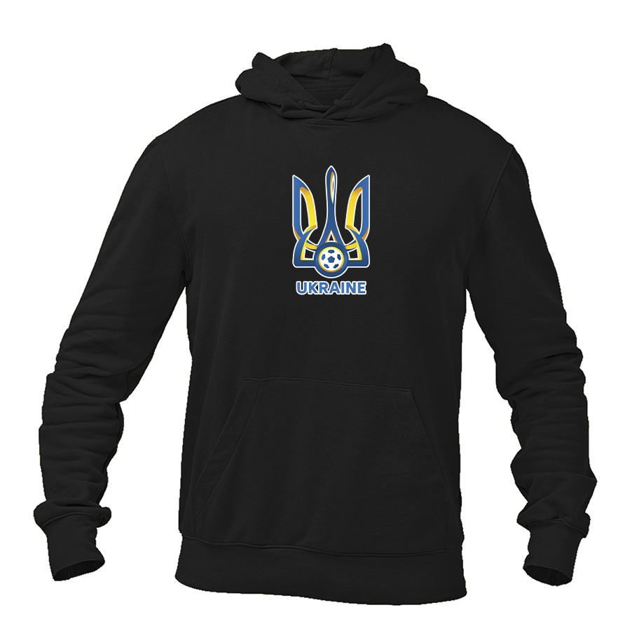 Men's Ukraine National Football Soccer Team Gildan  Heavy Blend Hooded Sweatshirt